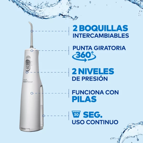 Características del irrigador bucal Waterpik® para higiene interdental